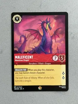 Maleficent - Monstrous Dragon 108/204 Legendary Fabled Disney Lorcana - NM - Image 1