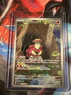 Pokemon TCG Turtonator Stellar Crown Illustration Rare Card 146/142 - Image 1