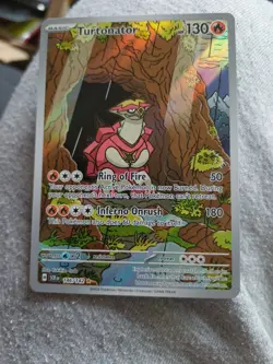 Pokemon TCG Turtonator Stellar Crown Illustration Rare Card 146/142 NM Condition - Image 1