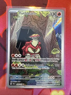 Pokemon TCG Turtonator Stellar Crown Illustration Rare Card 146/142 NM Condition - Image 1