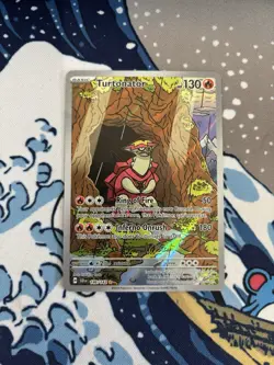 Pokemon TCG Turtonator Stellar Crown Full Art AR Illustration Rare Card 146/142 - Image 1