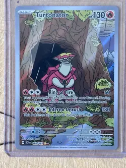Pokemon TCG Turtonator Stellar Crown Illustration Rare Card 146/142 NM Condition - Image 1