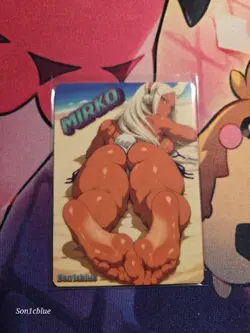 Mirko My Hero Academia Custom Glow Waifu Card Feet Fan Art 8 - Image 1
