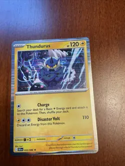 Thundurus 036/086 Black Bolt Holo Rare Pokemon TCG Card - Image 1