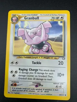 Granbull 37/111 Uncommon Neo Genesis Unlimited Pokemon TCG Card WOTC NM 2000 - Image 1