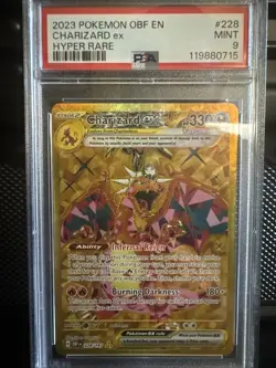2023 POKEMON OBF EN CHARIZARD ex HYPER RARE #228 MINT PSA 9 - Image 1