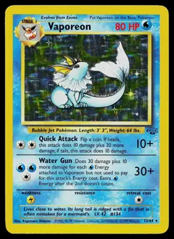Pokemon Card - Vaporeon Jungle 12/64 Holo Rare - Image 1