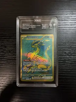 Miraidon EX Holo Card 243/091 Paldean Fates Hyper Rare TAG 9 Mint - Image 1