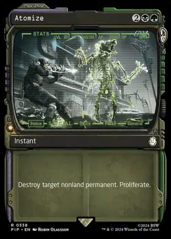 [1x] Atomize - Foil - Showcase Near Mint, English Universes Beyond: Fallout MTG - Image 1