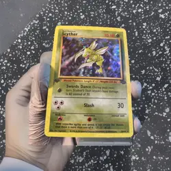 Scyther Card #26/64 Jungle Holo Rare Pokemon TCG - Image 1