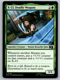 X-23, Deadly Weapon 738 Commander: Marvel Super Heroes Magic: The Gathering NM - Image 1