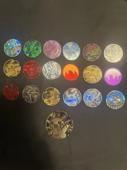 Lot of 19 Pokemon TCG Coins Good Condition No Duplicates - Image 1