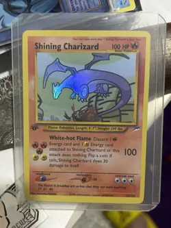 Custom Pokemon Card 1st Edition Shining Charizard 107/105 Holo - Image 1
