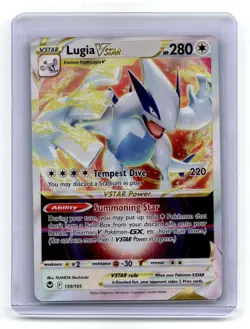 Lugia VSTAR 139/195 Holo VSTAR Rare Silver Tempest Pokemon Holo NM - Image 1