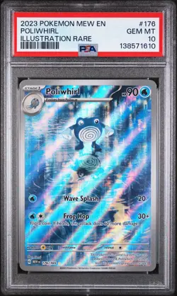Poliwhirl 176/165 Illustration Rare 151 Pokemon PSA 10 Illustration Rare 2023 - Image 1