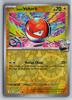 Iono's Voltorb 047/159 Common Journey Together Pokemon Reverse Holo Near Mint - Image 1