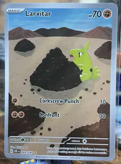 Pokemon TCG Larvitar Obsidian Flames 203/197 Illustration Rare - NM - Image 1