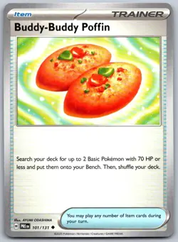 Buddy-Buddy Poffin 101/131 Uncommon Prismatic Evolutions Pokemon Near Mint - Image 1