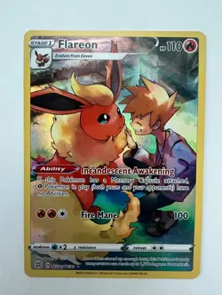 Flareon Holofoil Ultra Rare Brilliant Stars: Trainer Gallery TG01/TG30 NEAR MINT - Image 1
