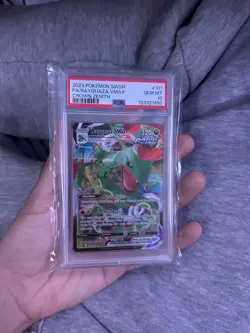 Pokemon TCG Crown Zenith Rayquaza VMAX 101/159 Full Art Holo PSA 10 - Image 1
