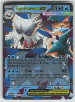 Pokemon Mega Abomasnow ex Double Rare ME01: Mega Evolution 036/132 NM - Image 1