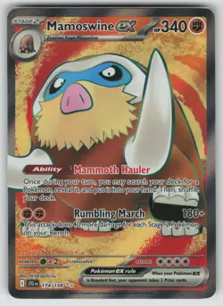 Pokemon Mamoswine ex Ultra Rare SV09: Journey Together 174/159 NM - Image 1