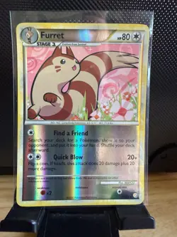 Pokemon TCG FURRET RARE REVERSE HOLO! #21/123! HGSS - Image 1