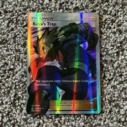 ULTRA RARE Pokemon TCG Koga's Trap 211/214 Unbroken Bonds Full Art Holo - Image 1