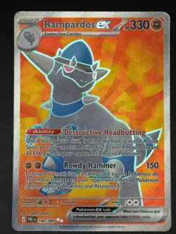 RAMPARDOS EX 100/084 ULTRA RARE PITCH BLACK POKEMON HOLO NM/M - Image 1