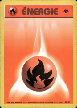 Fire Energy - French WOTC 1st Edition Base Set 98/102 - MP - Pokemon - Image 1