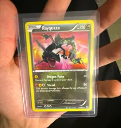 Pokemon Dragons Exalted Rayquaza 128/124 SR Holo Shiny 2012 (Writing on back) - Image 1