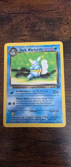 Dark Wartortle 46/82 Uncommon Team Rocket Pokemon Moderately Played - Image 1