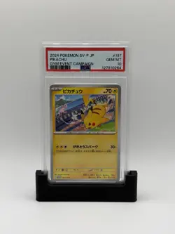 2024 Pokemon Japanese SV-P Promo Pikachu 197/SV-P Gym Event PSA 10 - Image 1
