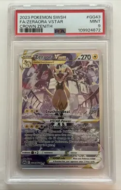 Pokemon Crown Zenith Zeraora VSTAR Galarian Gallery Ultra Rare GG43/GG70 PSA 9 - Image 1