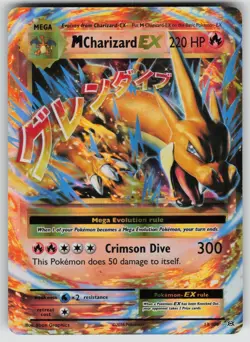 M Charizard EX 13/108 Holo EX Rare Evolutions Pokemon Lightly Played - Image 1