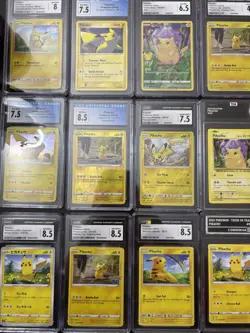 The Pokemon Company 12 Graded Pikachu/Pikachu V Holo Promo Lot English - Image 1
