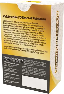 Pokemon 30th Anniversary Celebrations Booster Bundle PRESALE. CONFIRMED PREORDER - Image 2