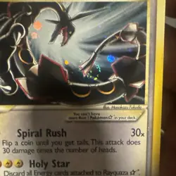 Pokemon TCG Rayquaza Gold Star 107/107 Deoxys Holo Ultra Rare 2005 Double Swirl - Image 4