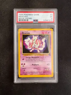 1999 POKEMON GAME MOVIE PROMO #3 MEWTWO PSA 5 - Image 1