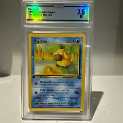 Psyduck 1999 Pokemon Fossil 1st Edition #53 CC&G 7.5 XF - Image 1