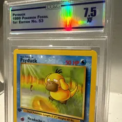 Psyduck 1999 Pokemon Fossil 1st Edition #53 CC&G 7.5 XF - Image 3