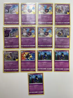 Pokemon TCG Lot Of 13 Cosmog Cosmoem Lunala Holo Rare Common - Image 1