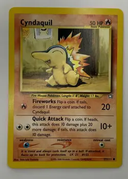 Pokemon TCG Cyndaquil 57/111 Neo Genesis - Regular Unlimited Common - Image 1