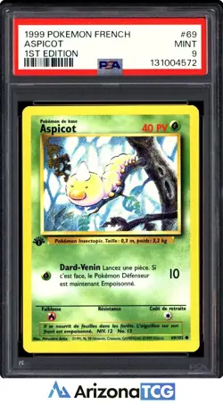Pokemon 1999 Aspicot 69/102 Base Set 1st Edition French PSA 9 - Image 1