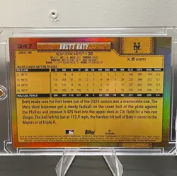 Topps 2026 Series 1 Brett Baty (GOLDEN MIRROR) "SSP" New York Mets 🥎🔥🇺🇲 - Image 2