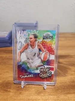 2025 Leaf Metal Women Of Sport Diana Taurasi 1/1 Hoop Queens Tie-Dye Shimmer - Image 1