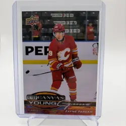 2025-26 Upper Deck Series 1 ZAYNE PAREKH UD Canvas Young Guns RC Rookie #C-96 - Image 1