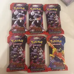 Destined Rivals Sleeved Booster Pack Lot Of 6 Factory Sealed Brand New Pokemon - Image 1