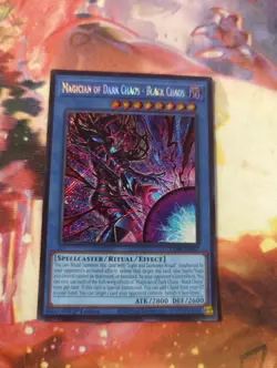 Yugioh Magician of Dark Chaos - Black Chaos CORI-EN027 Secret Rare 1st Ed NM - Image 1