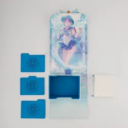 Mana Moon Moon Scouts Sailor Mercury Faux Leather Deck Box Amanda LaPalme Yugioh - Image 1